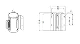ADV151 Veggkassett med rullebånd, 230cm