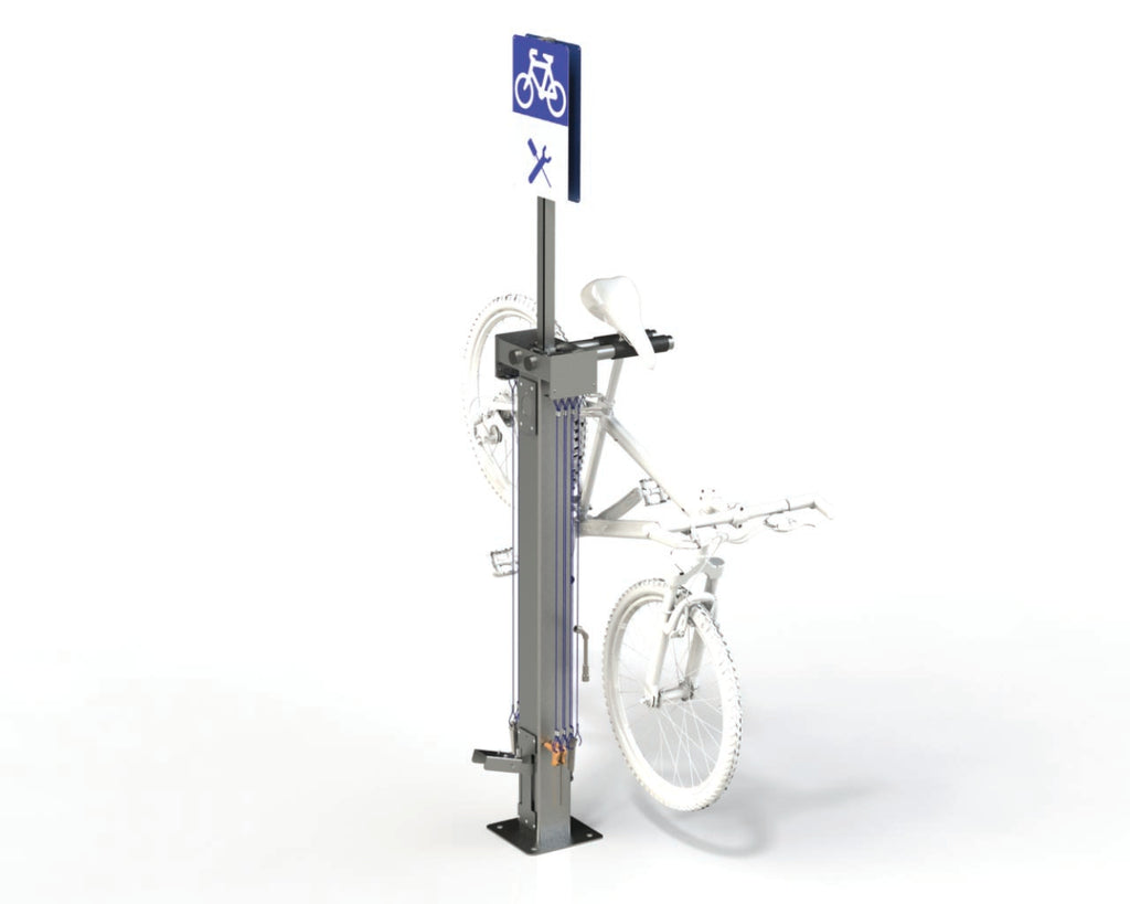 Securabike sykkelreprasjons stasjon
