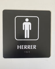 Taktilt piktogramskilt Herrer