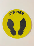 Gulvmerketape "STÅ HER 1"