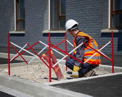 Sammenleggbart sperregjerde i stål, 1m2