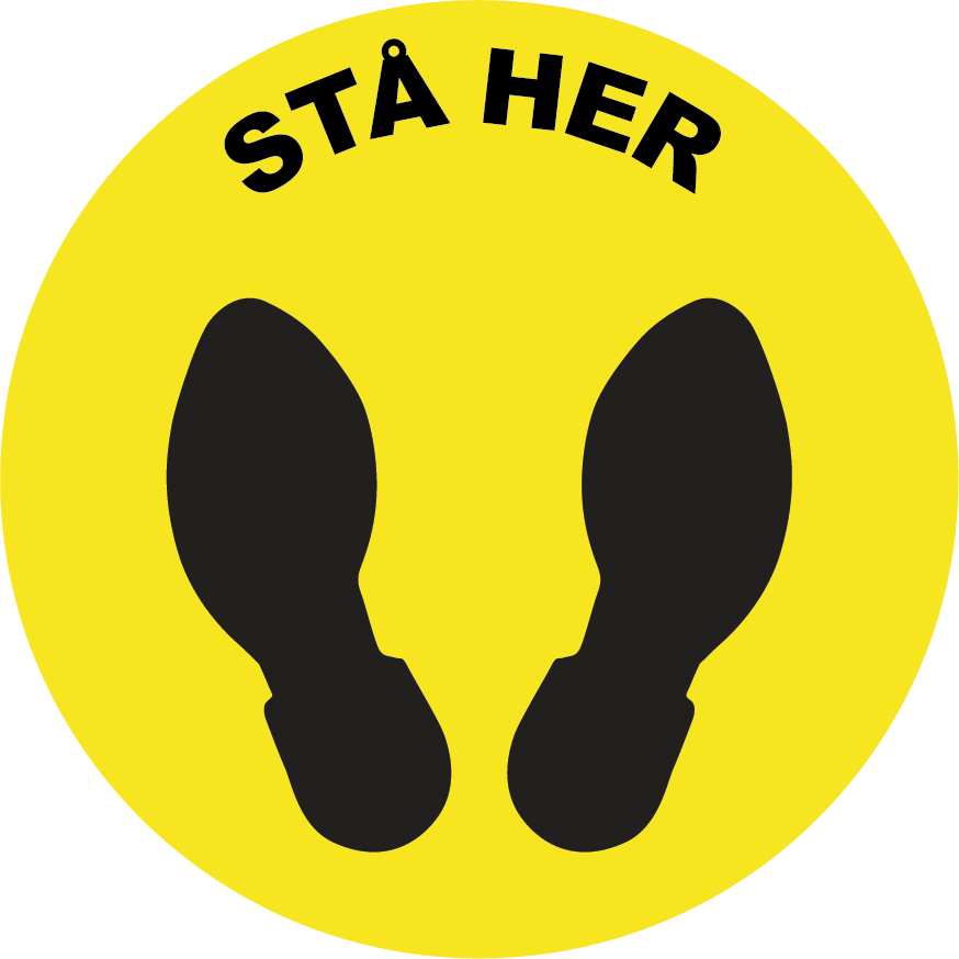 Gulvmerketape "STÅ HER 1"