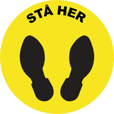 Gulvmerketape "STÅ HER 1"