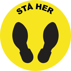 Gulvmerketape "STÅ HER 1"