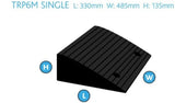 Fortausrampe gummi 13,5cm Par Sort - Ramper.no