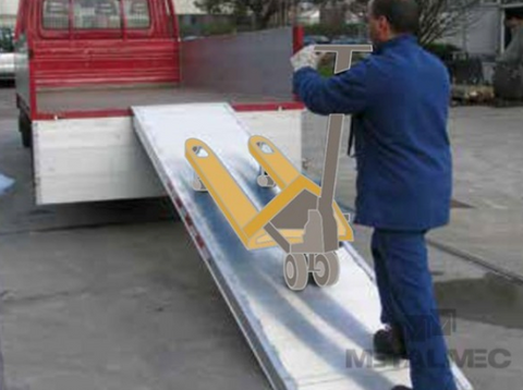Transportabel vare og eventrampe MPC. Kapasitet 1000kg. 75 eller 100cm bredde